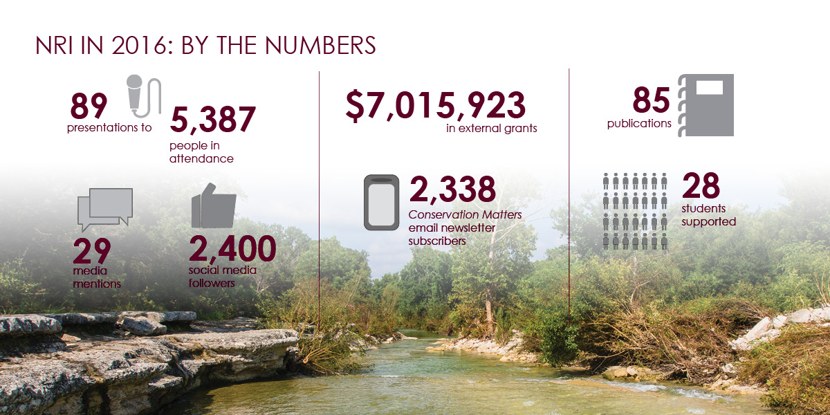 Infographic: NRI By The Numbers In 2016 | Texas A&M NRI